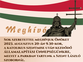 Meghívó államalapítási ünnepségünkre