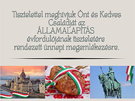 Meghívó államalapítási ünnepségünkre
