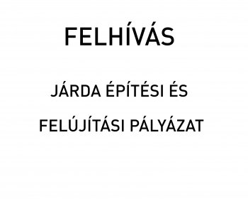 Járda építési és felújítási pályázat